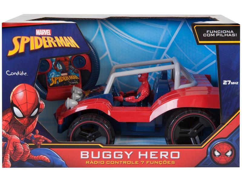 Carrinho de Controle Remoto Spider-Man Buggy Hero - 7 Funções
